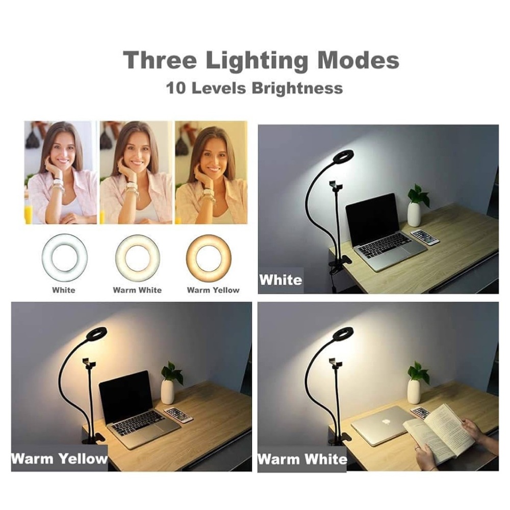 Adjustable LED Ring Light with Phone Holder Stand - Picture 4 of 8